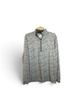 Straight Down Men's Blue & White Camo Quarter Zip Pullover Med - Image 1