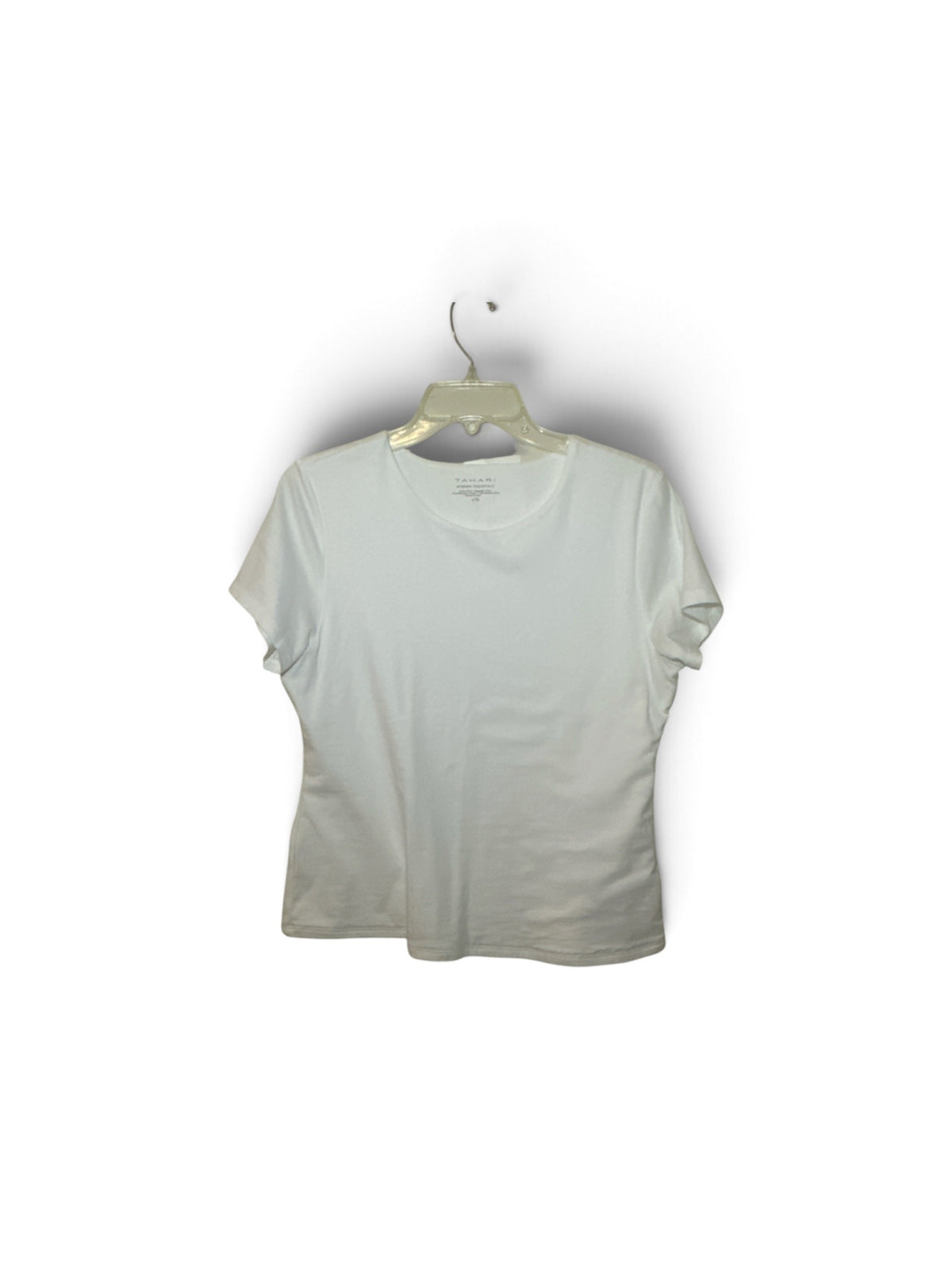 Tahari Women's White Short Sleeve Top Size Large - Image 1