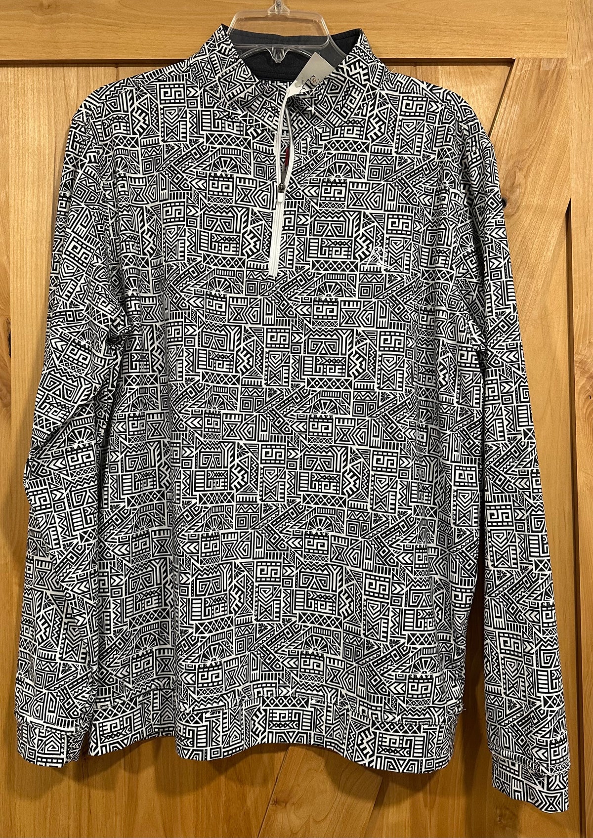 Rhoback Men's 1/4 Zip Performance Aztec Crave Size Medium - Image 1